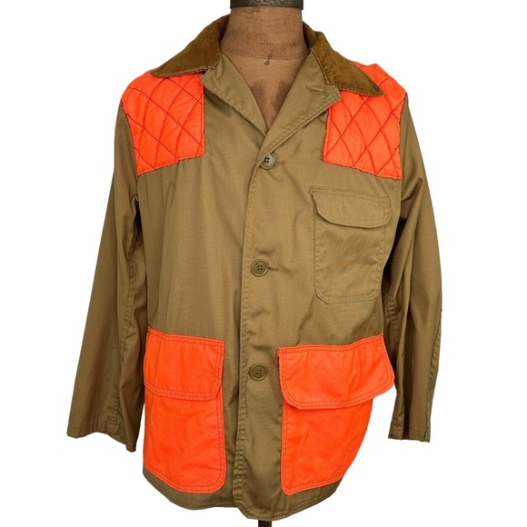 CHIEF quilted vtg duck-hunting coat Large camping jacket 1960s water-repellent - Picture 1 of 7